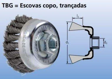 Escova de aço trançada para esmerilhadeira Escova de aço trançada para esmerilhadeira
